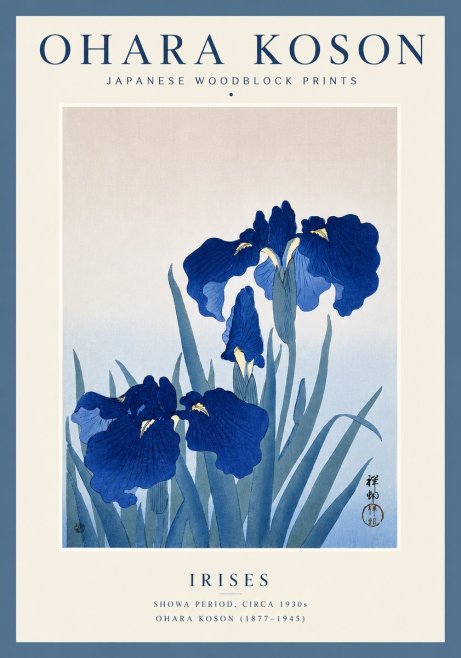 Ohara Koson Iris Es No3 - Poster