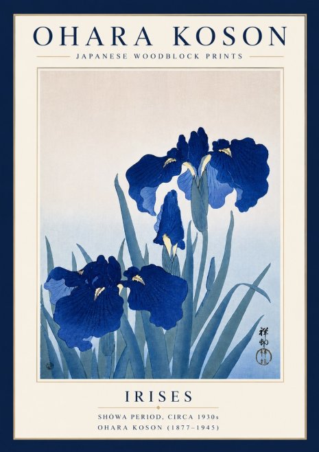 Ohara Koson Iris Es No4 - Poster