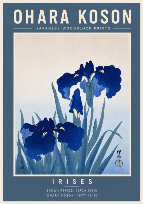 Ohara Koson Iris Es No5 - Poster