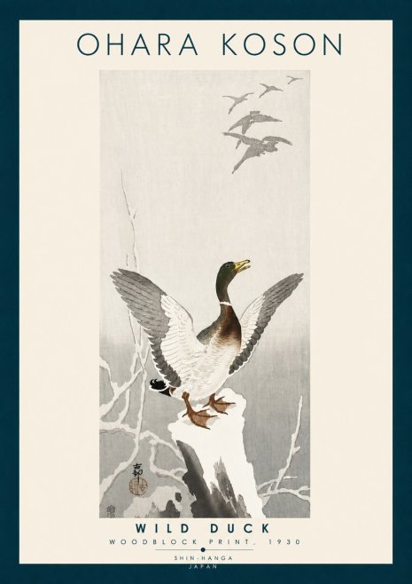 Ohara Koson Wild Duck No6 - Poster