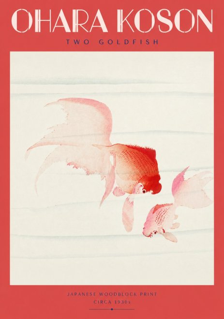 Ohara Koson Two Goldfish No2 - Poster