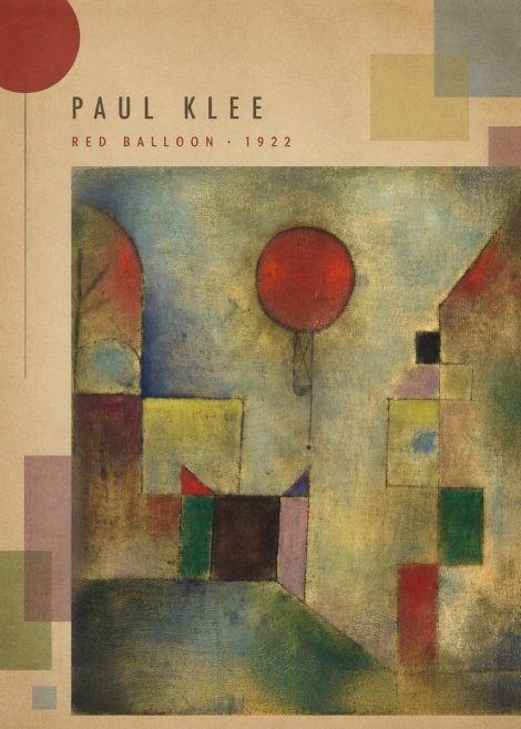 Paul Klee Red Balloon No5 - Poster