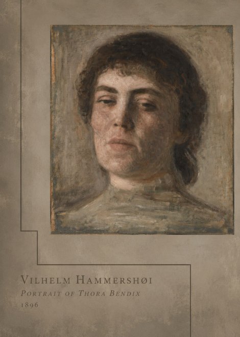 Vilhelm Hammershøi Portrait of Thora Bendix No3 - Poster
