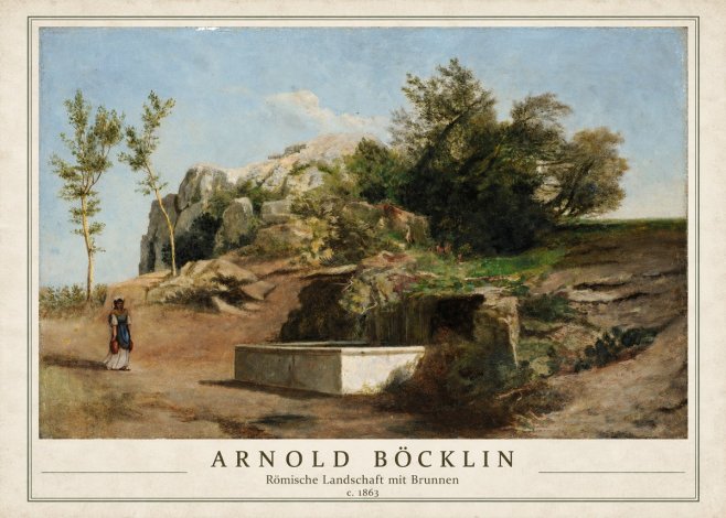 Arnold Böcklin Römische Landschaft Mit Brunnen No1 - Poster