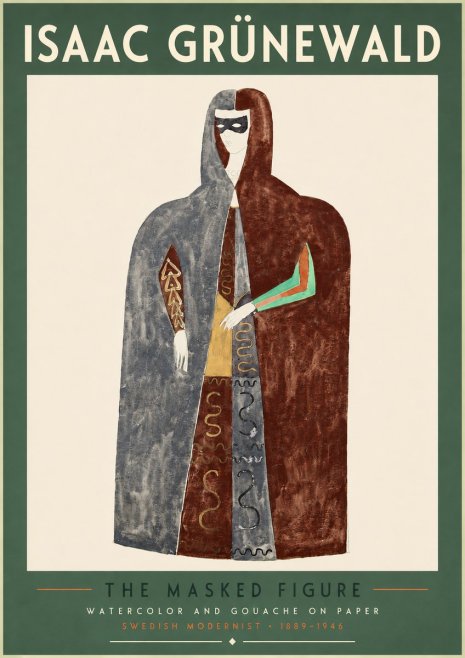Isaac Grünewald The Masked Figure No4 - Poster
