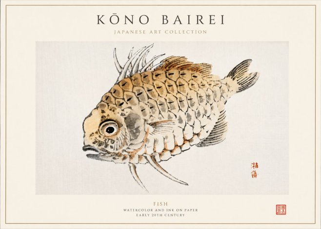 Kōno Bairei Fish III No3 - Poster