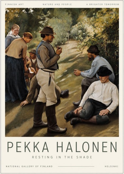 Pekka Halonen Resting in the Shade No6 - Poster
