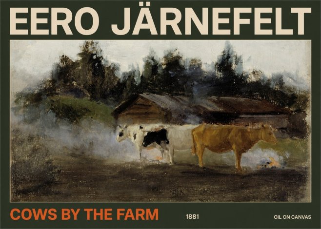 Eero Järnefelt Cows by the Farm · 1881 No2 - Poster