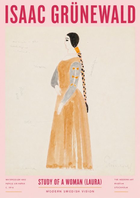 Isaac Grünewald Study of a Woman (Laura) No2 - Poster
