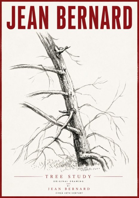 Jean Bernard Tree Study No6 - Poster
