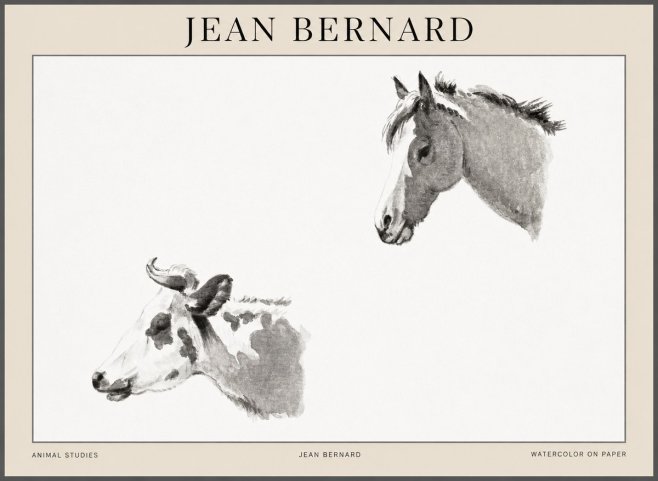 Jean Bernard Animal Studies No1 - Poster
