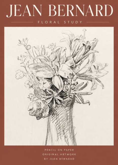 Jean Bernard Bouquet of Lilies No4 - Poster