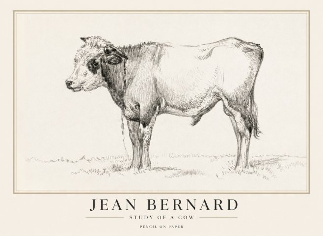 Jean Bernard The Young Bull No5 - Poster