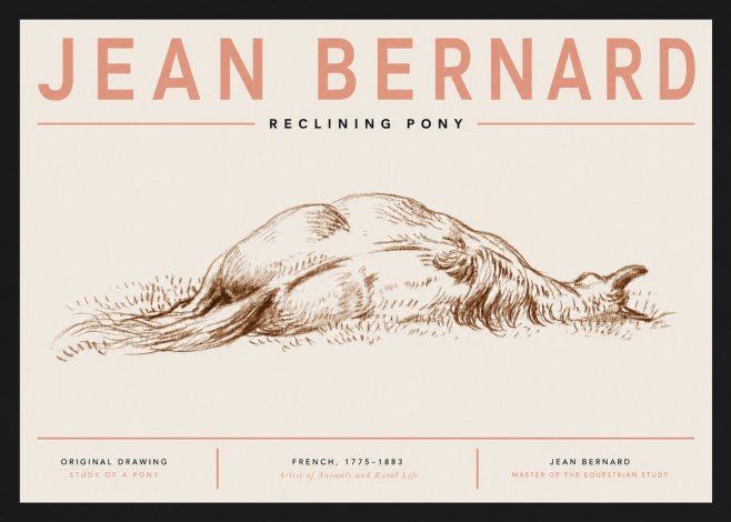 Jean Bernard Horse Study II No6 - Poster