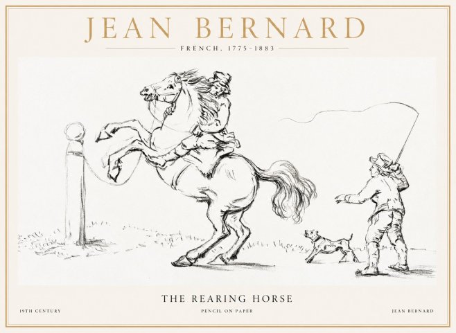 Jean Bernard The Rearing Horse I No1 - Poster