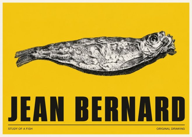 Jean Bernard Study of a Fish V No4 - Poster