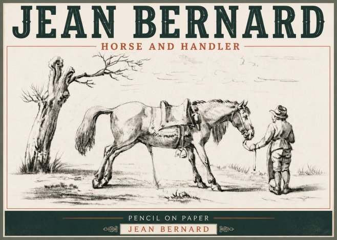 Jean Bernard Horse and Handler No6 - Poster