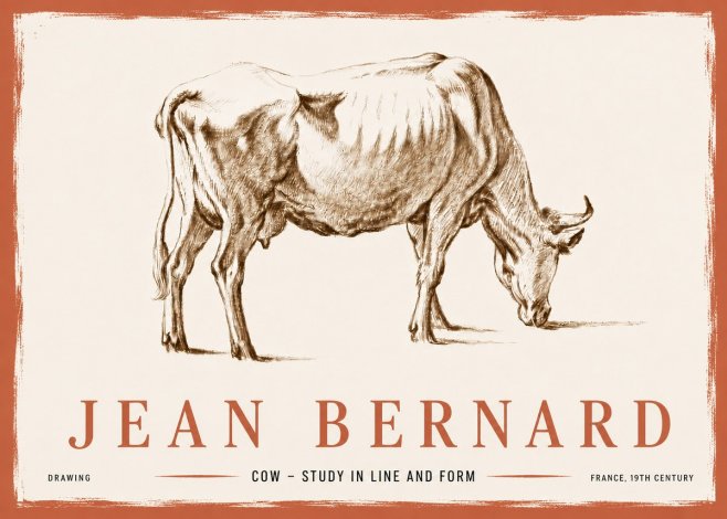 Jean Bernard Cow II No6 - Poster