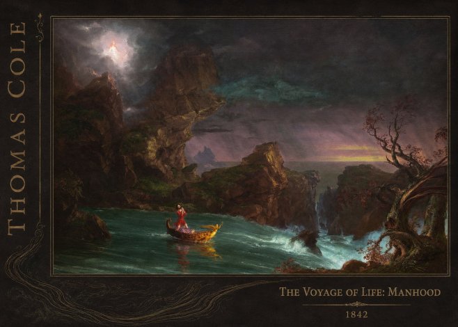 Thomas Cole The Voyage of Life: Manhood II No2 - Poster