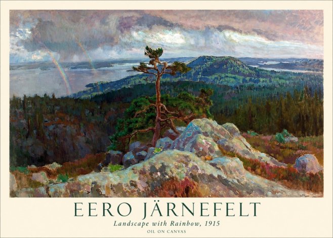 Eero Järnefelt Landscape with Rainbow, 1915 No1 - Poster
