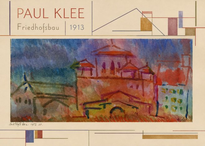 Paul Klee Friedhofsbau No4 - Poster