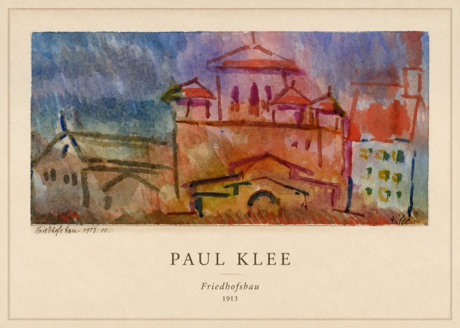 Paul Klee Friedhofsbau No5 - Poster