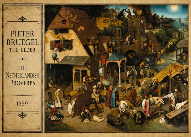 Pieter Bruegel The Netherlandish Proverbs I No2 - Poster
