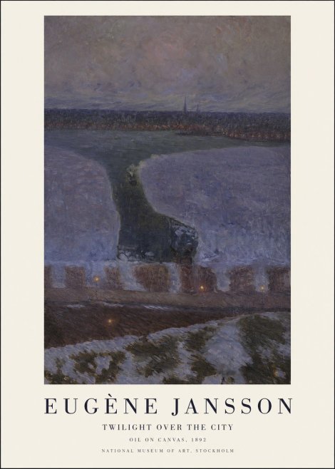Eugène Jansson Twilight over the City No1 - Poster