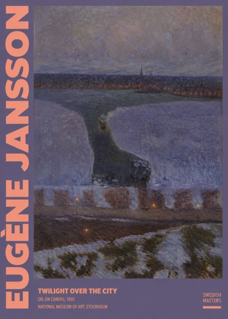 Eugène Jansson Twilight over the City No2 - Poster