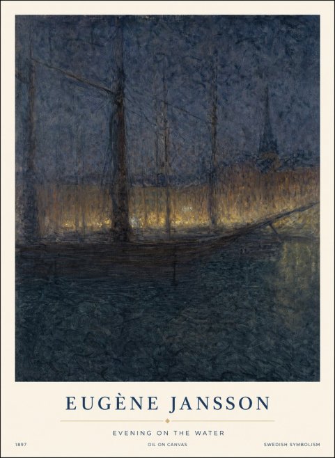 Eugène Jansson Evening on the Water No1 - Poster