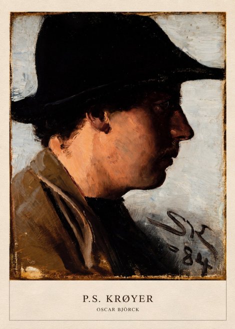 P.S. Krøyer Portrait of Oscar Björck No5 - Poster