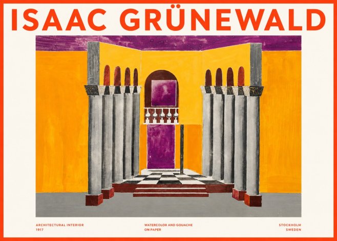Isaac Grünewald Architectural Interior No2 - Poster