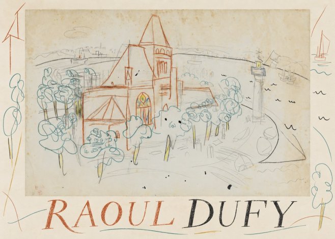 Raoul Dufy Coastal Church and Lighthouse No2 - Poster
