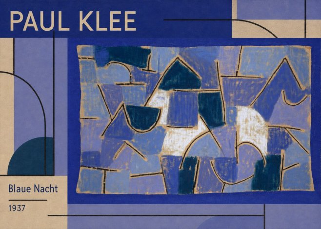 Paul Klee Blaue Nacht No1 - Poster