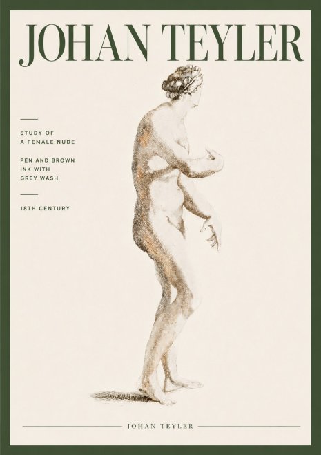 Johan Teyler Study of a Female Nude No4 - Poster
