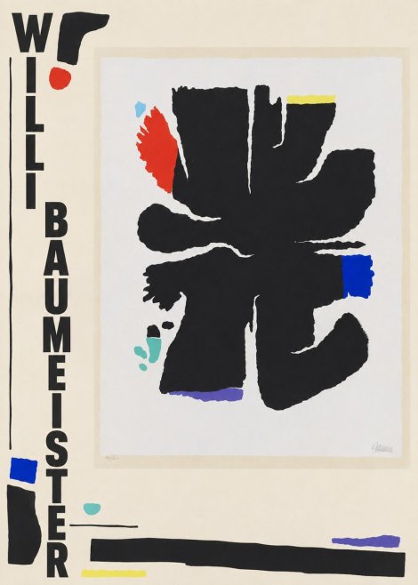 Willi Baumeister Abstract Composition No6 - Poster