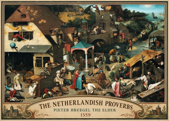 Pieter Bruegel The Netherlandish Proverbs II No4 - Poster