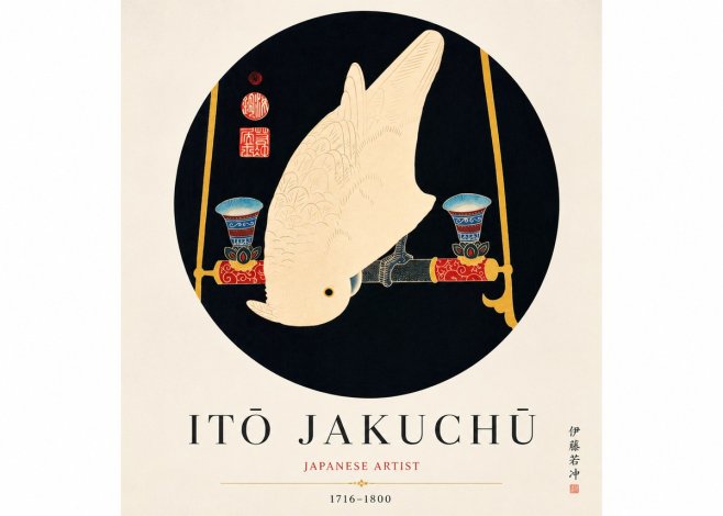Itō Jakuchū White Cockatoo No6 - Poster