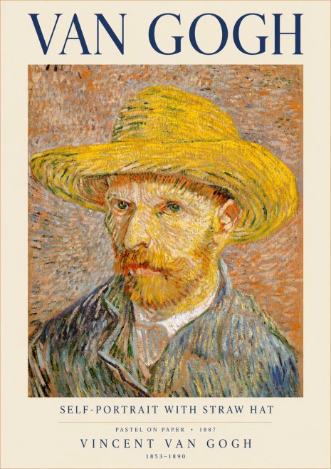 Van Gogh Self-portrait with Straw Hat I No3 - Poster