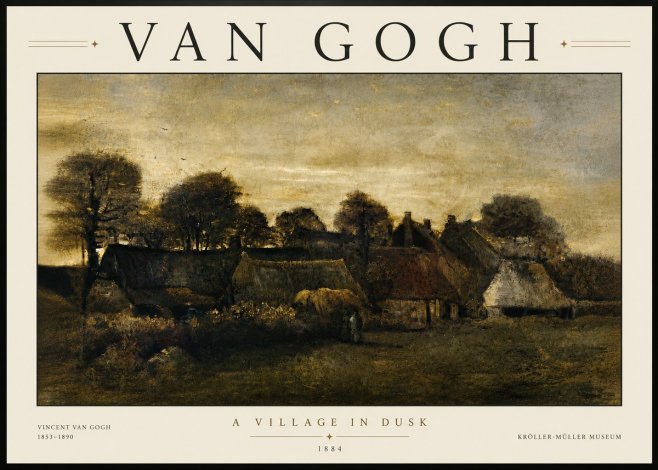 Van Gogh A Village in Dusk No6 - Poster