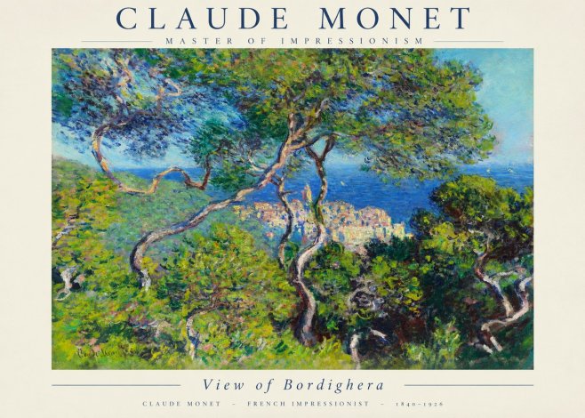 Monet View of Bordighera No1 - Poster