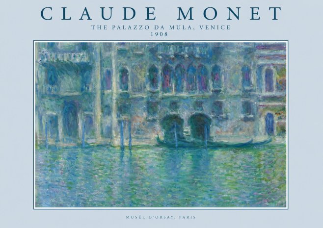 Monet The Palazzo Da Mula, Venice No2 - Poster