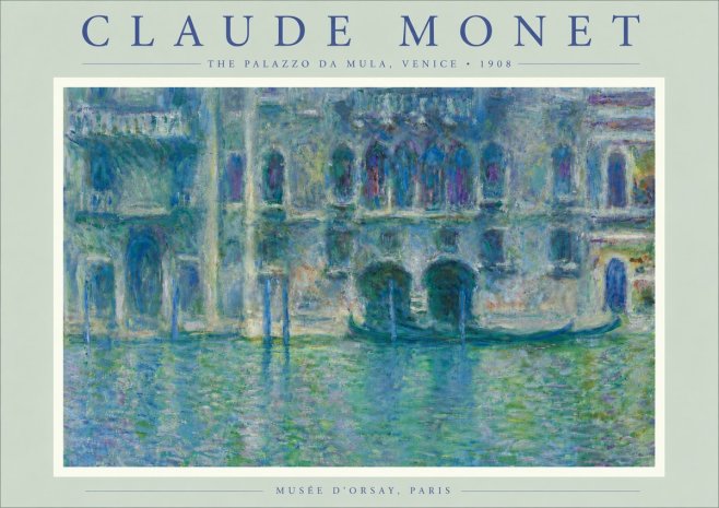 Monet The Palazzo Da Mula, Venice No6 - Poster