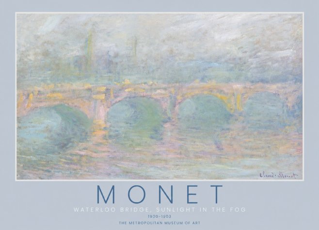Monet Waterloo Bridge, Sunlight in the Fog I No2 - Poster