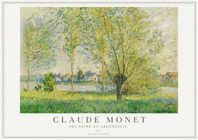 Monet The Seine at Argenteil No3 - Poster