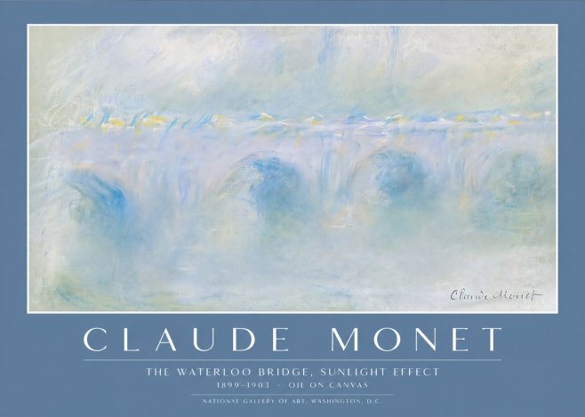 Monet The Waterloo Bridge, Sunlight Effect No2 - Poster