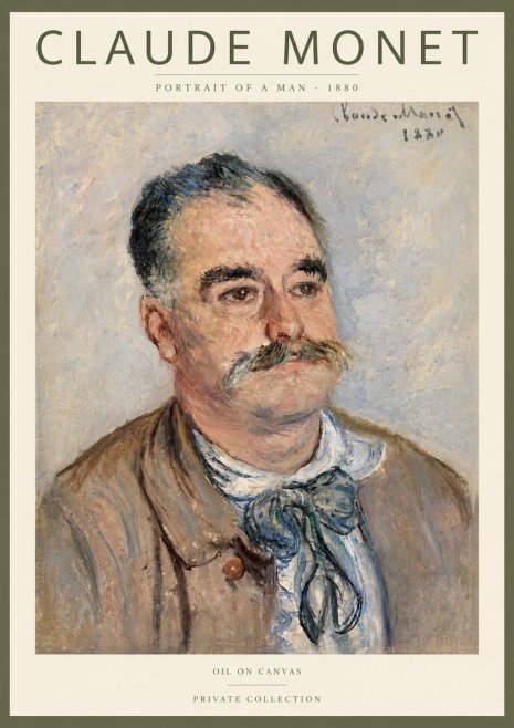 Monet Portrait of a Man No3 - Poster