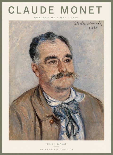 Monet Portrait of a Man No5 - Poster