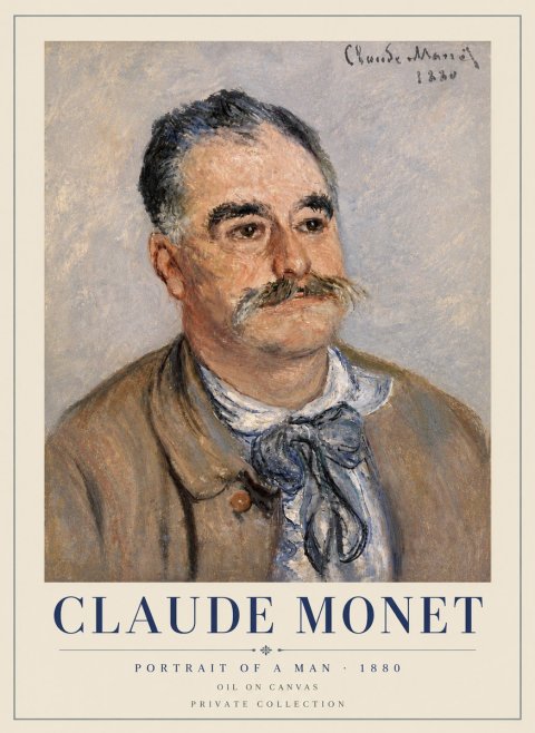 Monet Portrait of a Man No6 - Poster