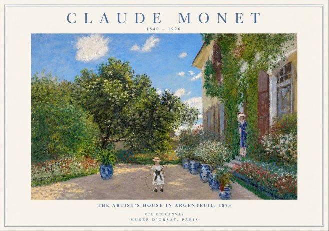 Monet The Artist's House in Argenteuil, 1873 No5 - Poster